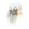 Natasha's family: Masha, mother, and she - Tallinn, Estonia (March 2002)